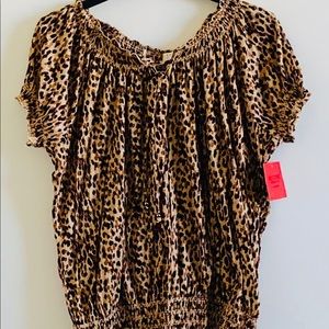 Faded Glory Leopard Print Top